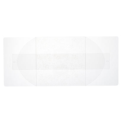 Sweet Vision Square Clear Plastic Cake Box - Black Base, Black Ribbon, Flower Garden Design - 10" x 10" x 6 3/4" - 10 count box