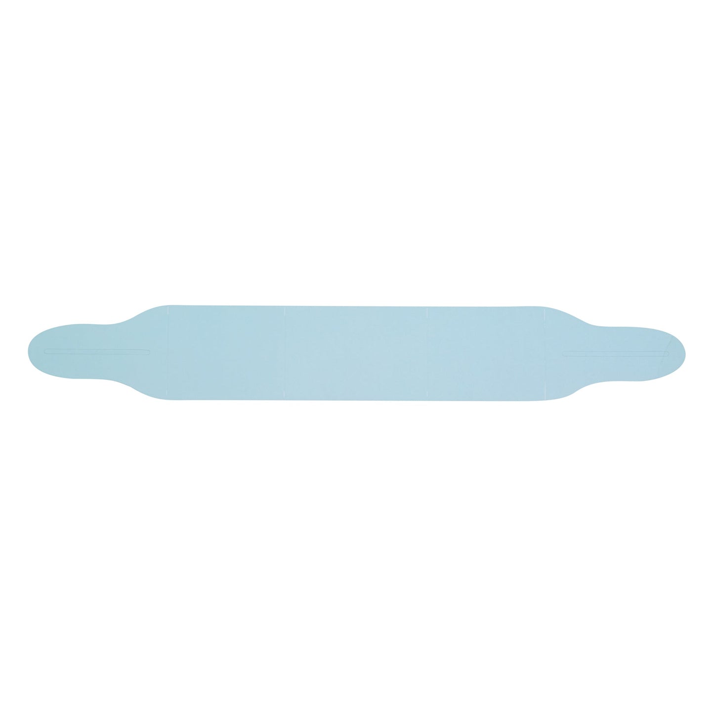 Sweet Vision Rectangle Clear Plastic Cupcake Box - with Handle, Blue Paper Wrap, Flower Accent - 5" x 3 1/4" x 4" - 100 count box