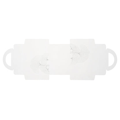 Sweet Vision Rectangle Clear Plastic Cupcake Box - with Handle, Orange Paper Wrap, Leaf Accent - 5" x 3 1/4" x 4" - 100 count box