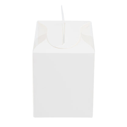Sweet Vision Rectangle Clear Plastic Cupcake Box - with Handle, White Paper Wrap, Lotus Accent - 5" x 3 1/4" x 4" - 100 count box