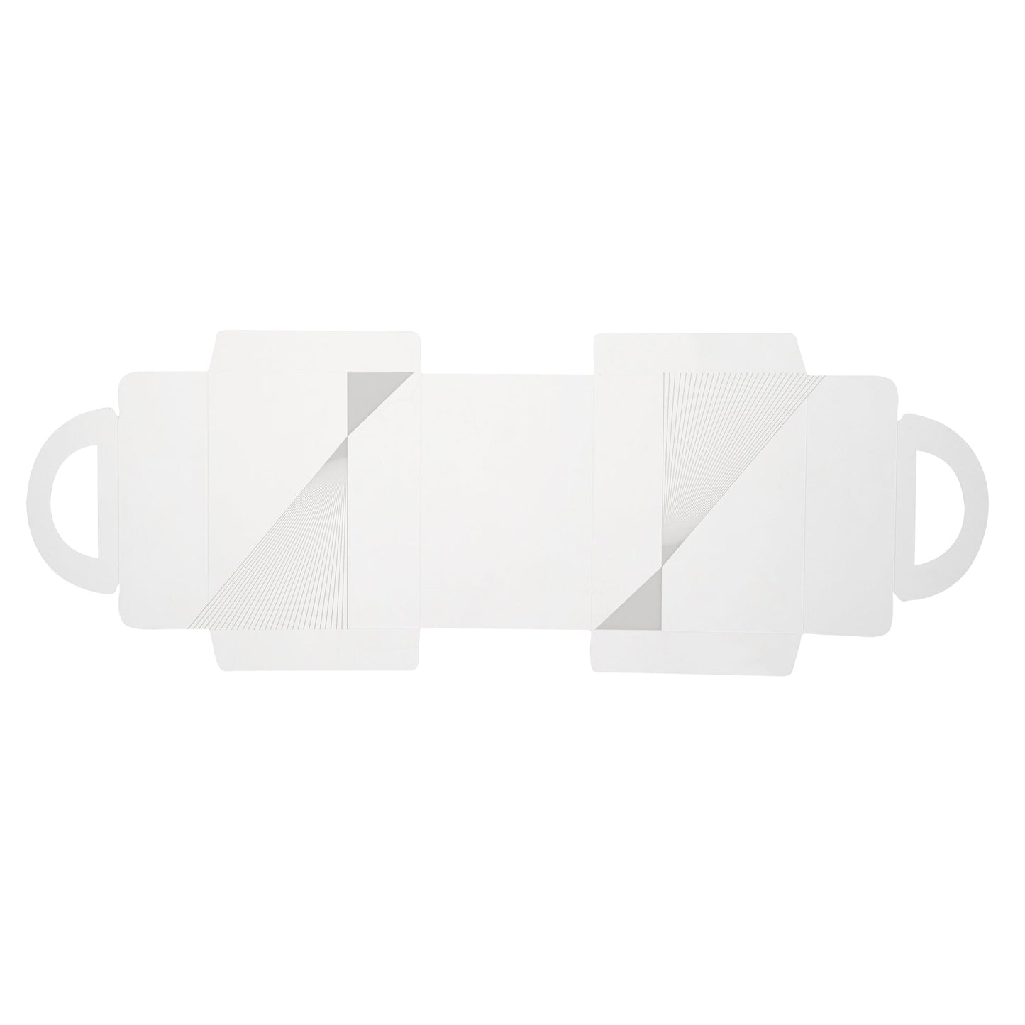 Sweet Vision Rectangle Clear Plastic Cupcake Box - with Handle, Yellow Paper Wrap, Geometric Line Accent - 5" x 3 1/4" x 4" - 100 count box