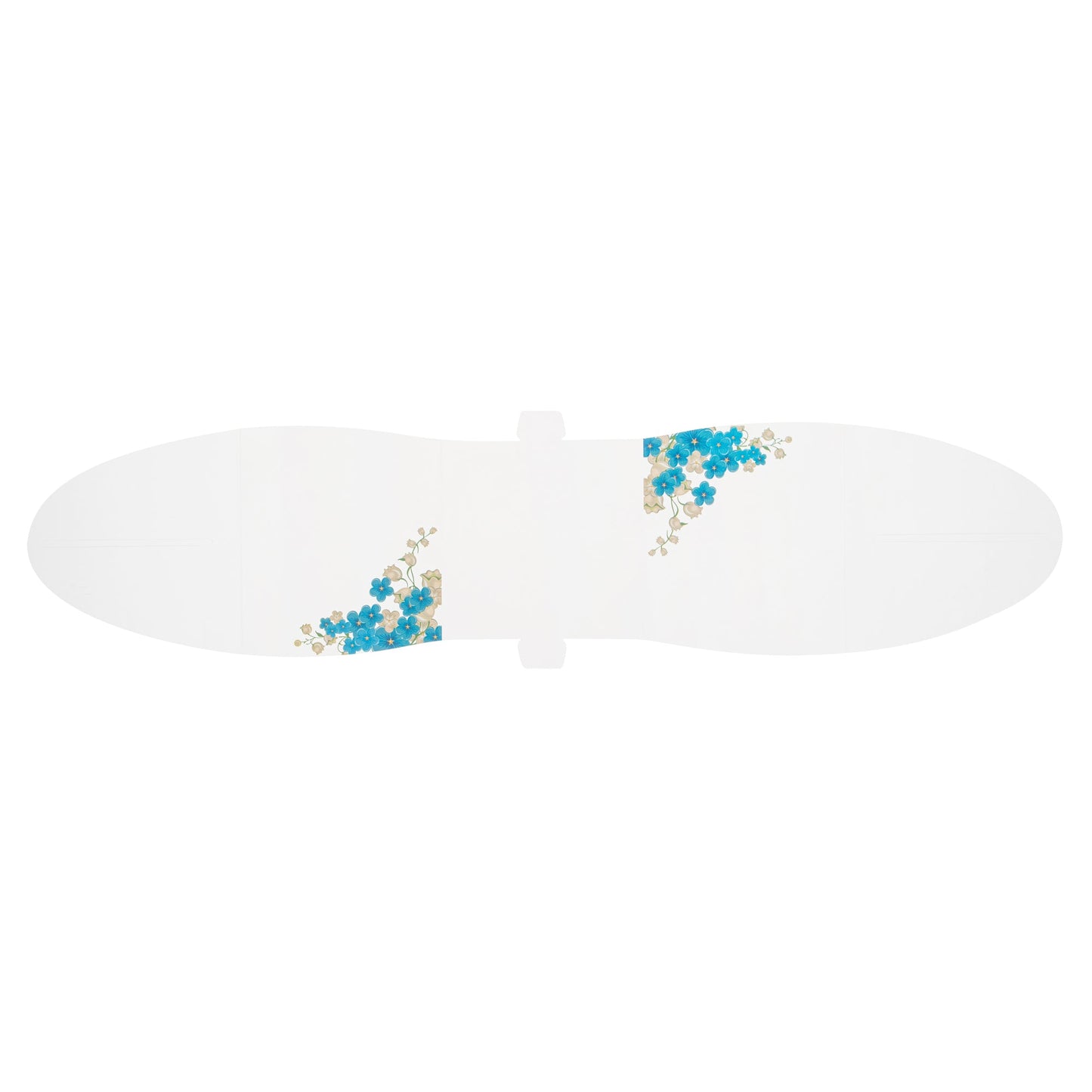 Sweet Vision Square Clear Plastic Cupcake Box - with Handle, Blue Paper Wrap, Flower Accent - 4" x 4" x 4 1/4" - 100 count box