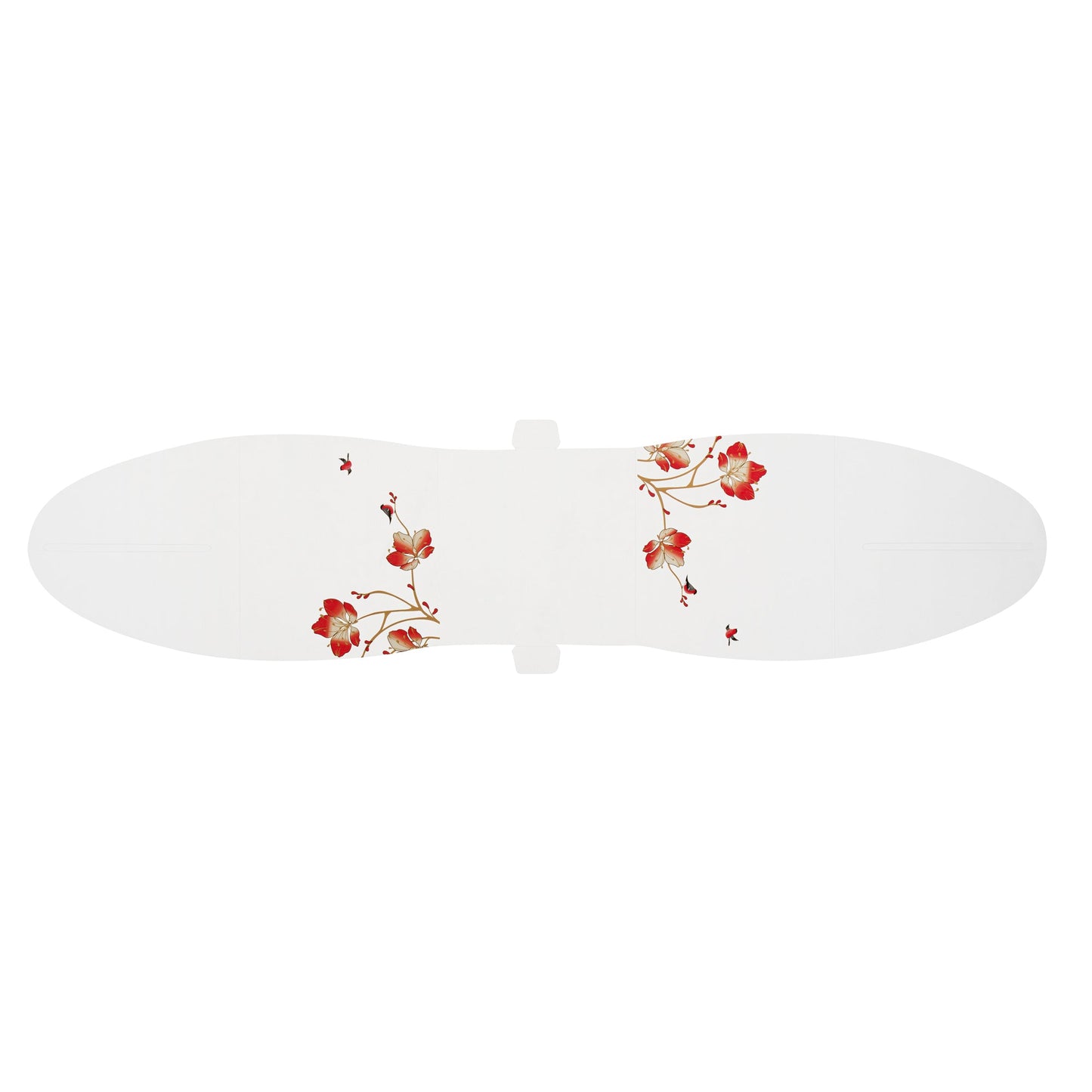 Sweet Vision Square Clear Plastic Cupcake Box - with Handle, Red Paper Wrap, Flower / Bird Accent - 4" x 4" x 4 1/4" - 100 count box