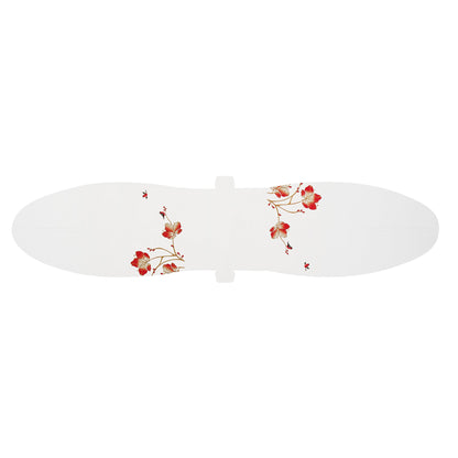Sweet Vision Square Clear Plastic Cupcake Box - with Handle, Red Paper Wrap, Flower / Bird Accent - 4" x 4" x 4 1/4" - 100 count box