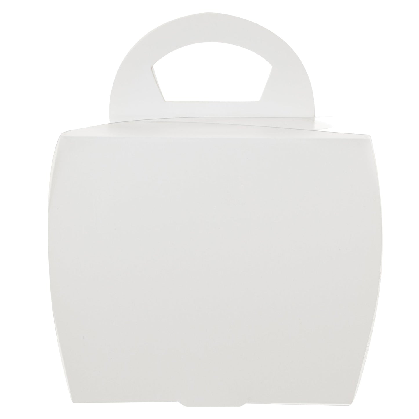 Sweet Vision Square Clear Plastic Cupcake Box - with Handle, White Paper Wrap, Lotus Accent - 4" x 4" x 4 1/4" - 100 count box