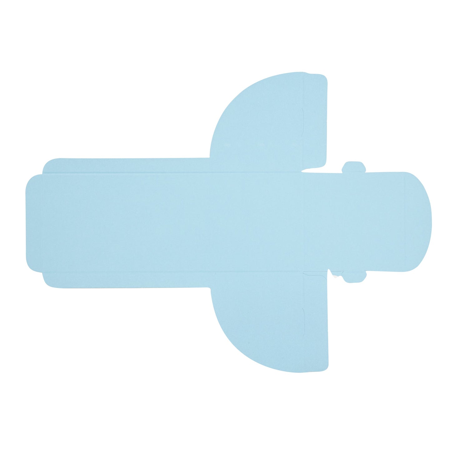 Sweet Vision Rectangle Clear Plastic Eclair Box - Blue Paper Sleeve, Flower Accent - 7" x 2 1/2" x 2 1/2" - 100 count box