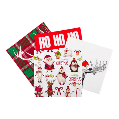 Luxenap White Paper Luncheon Napkin - Merry Christmas - 13" x 13" - 20 count box