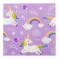 Luxenap Purple Paper Luncheon Napkin - Magical Unicorn - 13" x 13" - 500 count box