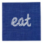 Luxenap Navy Paper Luncheon Napkin - Eat, Rope Script - 13" x 13" - 20 count box