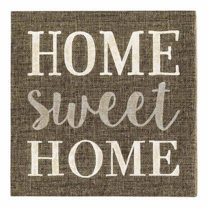 Luxenap Dark Gray Paper Luncheon Napkin - Home Sweet Home - 13" x 13" - 20 count box