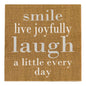 Luxenap Brown Paper Luncheon Napkin - Live Joyfully - 13" x 13" - 20 count box