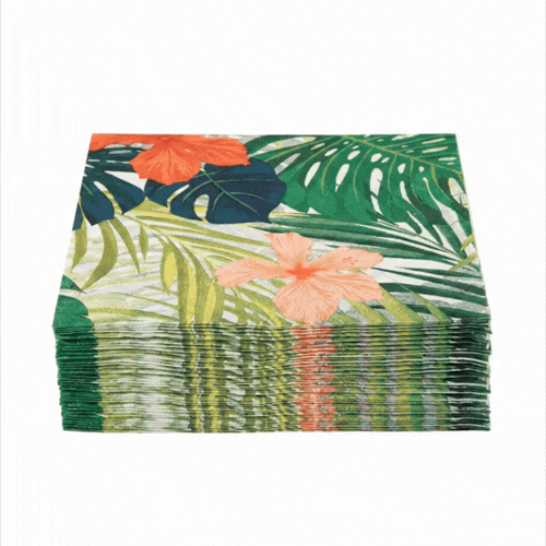 Luxenap Assorted Paper Luncheon Napkin - Hibiscus Flowers - 13" x 13" - 20 count box