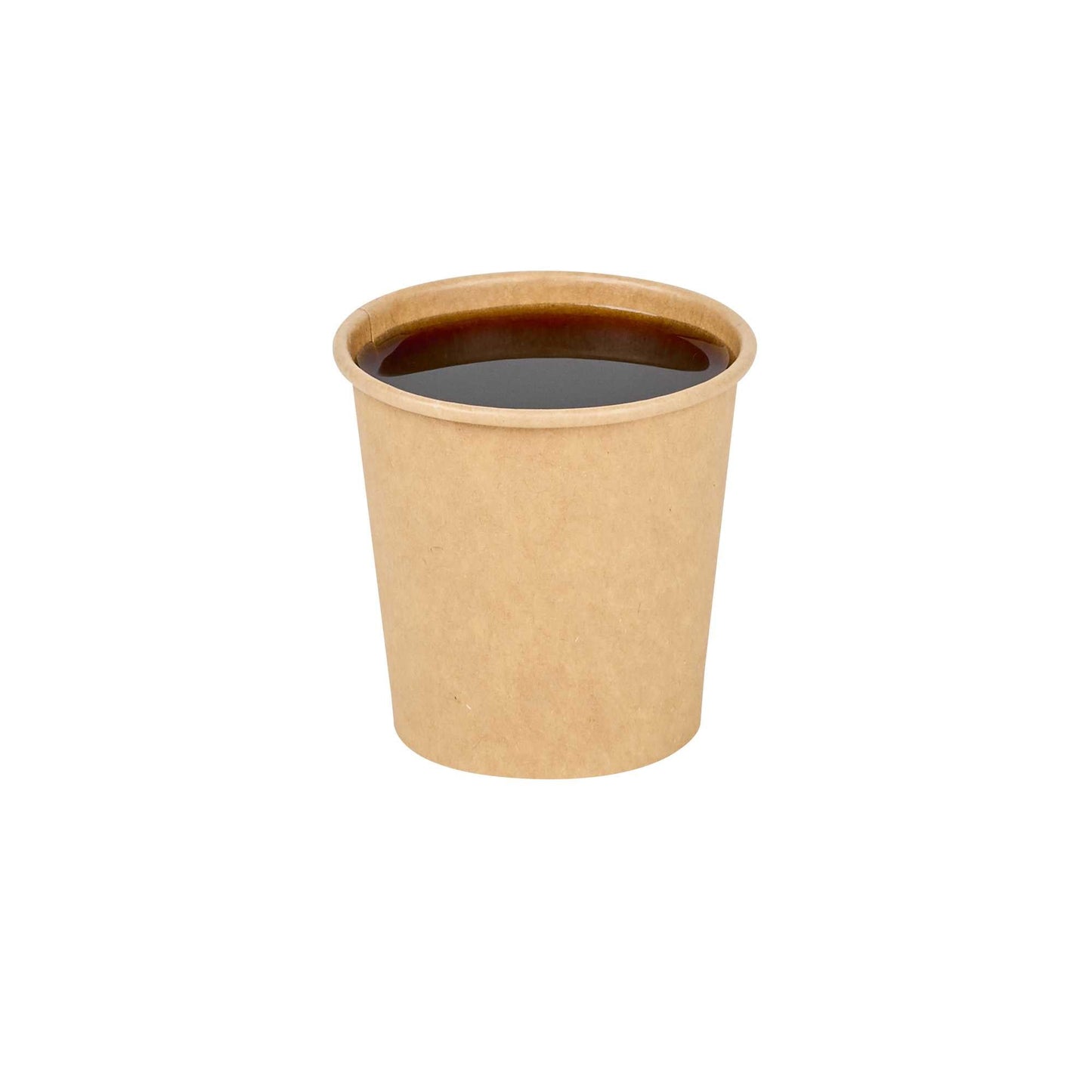 Restpresso 4 oz Natural Unbleached Paper Coffee Cup - Single Wall - 2 1/2" x 2 1/2" x 2 1/2" - 1000 count box