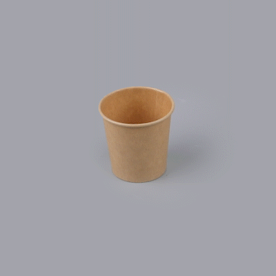Restpresso 4 oz Natural Paper Unbleached Coffee Cup - Single Wall - 2 1/2" x 2 1/2" x 2 1/2" - 50 count box