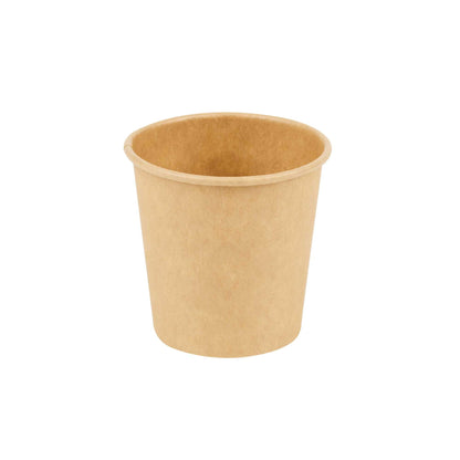Restpresso 4 oz Natural Paper Unbleached Coffee Cup - Single Wall - 2 1/2" x 2 1/2" x 2 1/2" - 50 count box