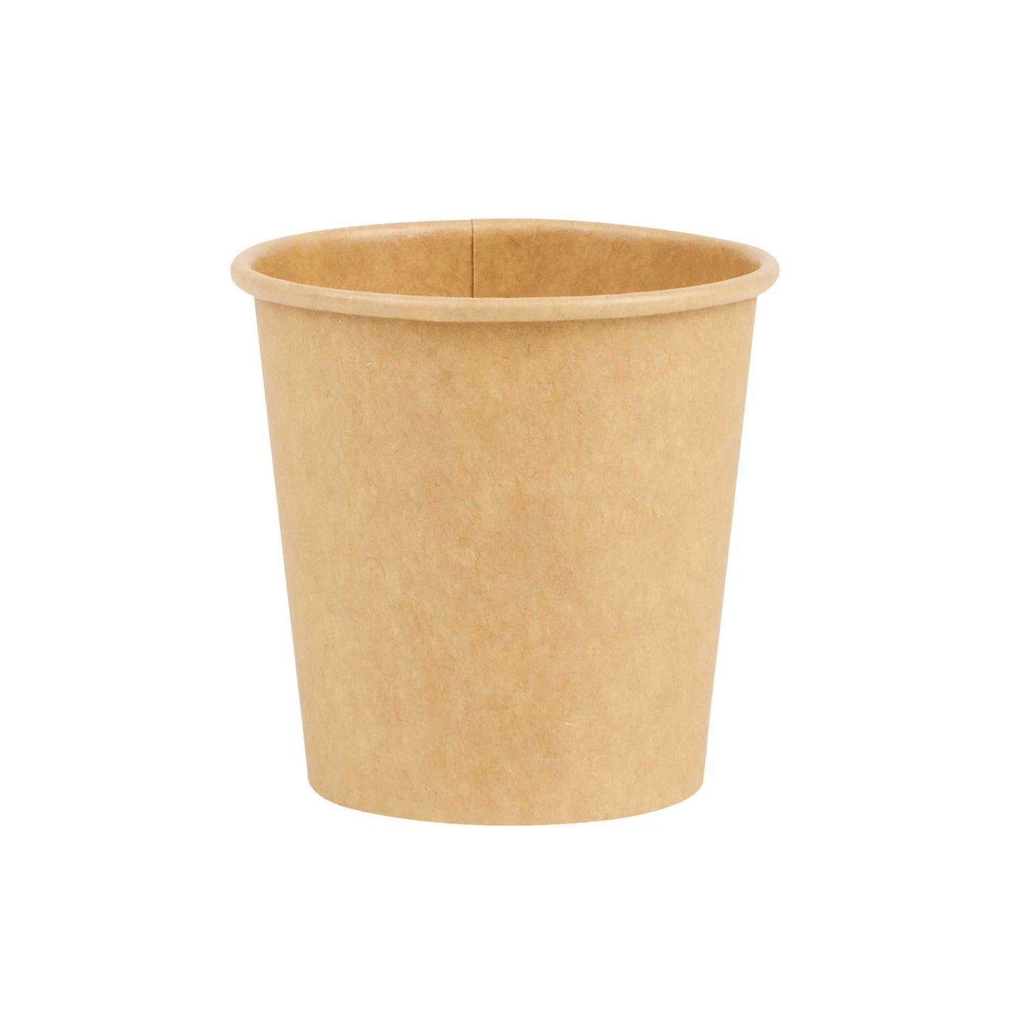 Restpresso 4 oz Natural Paper Unbleached Coffee Cup - Single Wall - 2 1/2" x 2 1/2" x 2 1/2" - 50 count box