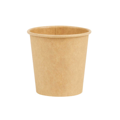 Restpresso 4 oz Natural Paper Unbleached Coffee Cup - Single Wall - 2 1/2" x 2 1/2" x 2 1/2" - 50 count box
