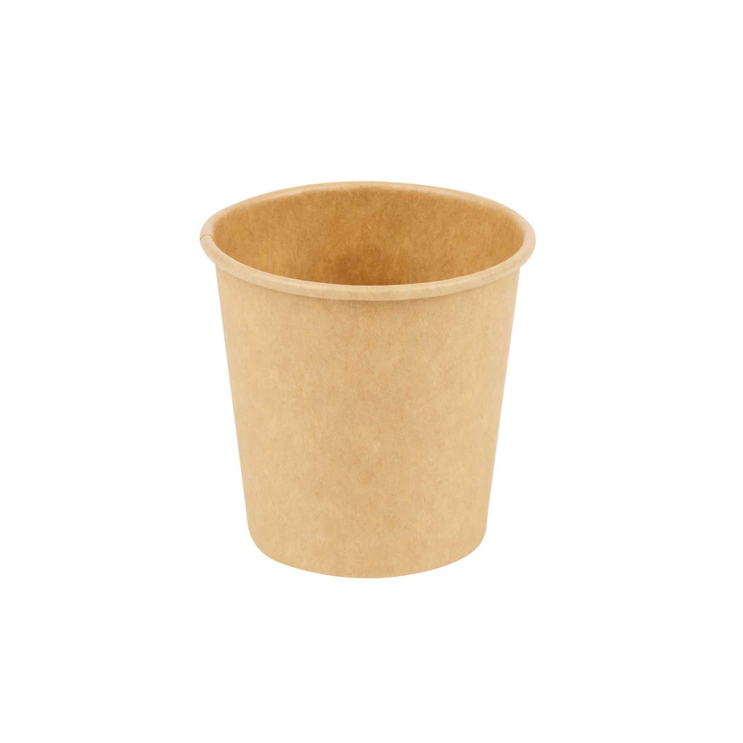 Restpresso 4 oz Natural Unbleached Paper Coffee Cup - Single Wall - 2 1/2" x 2 1/2" x 2 1/2" - 1000 count box