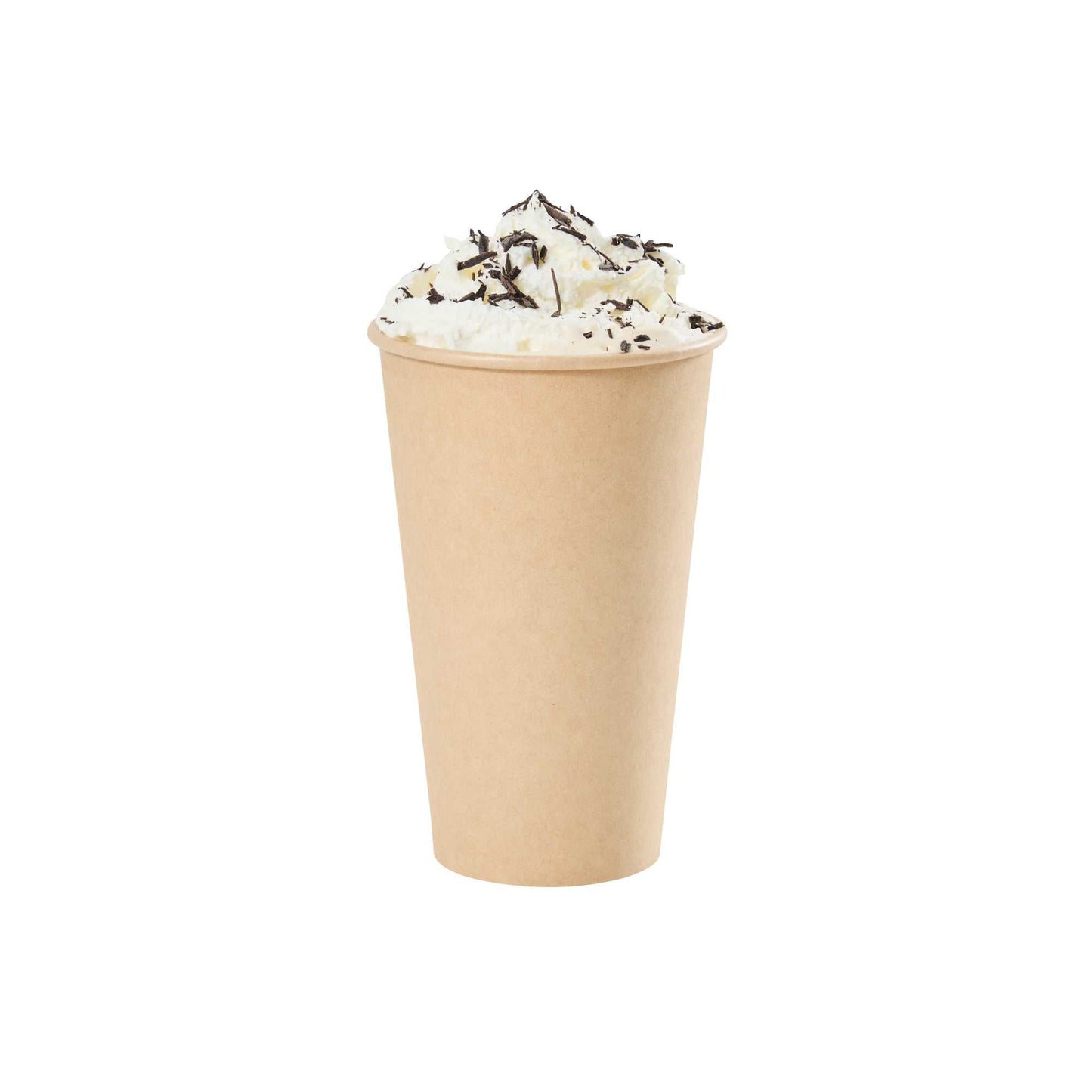Restpresso 16 oz Natural Paper Unbleached Coffee Cup - Single Wall - 3 1/2" x 3 1/2" x 5 1/2" - 1000 count box