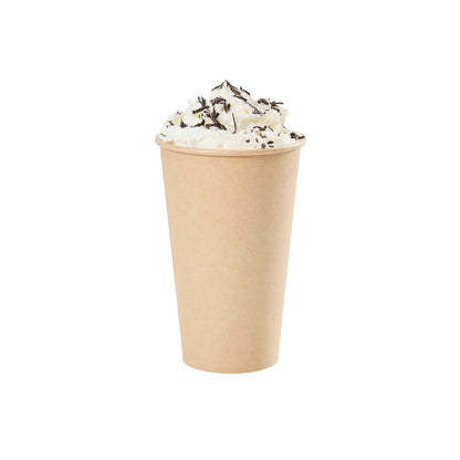 Restpresso 16 oz Natural Paper Unbleached Coffee Cup - Single Wall - 3 1/2" x 3 1/2" x 5 1/2" - 1000 count box