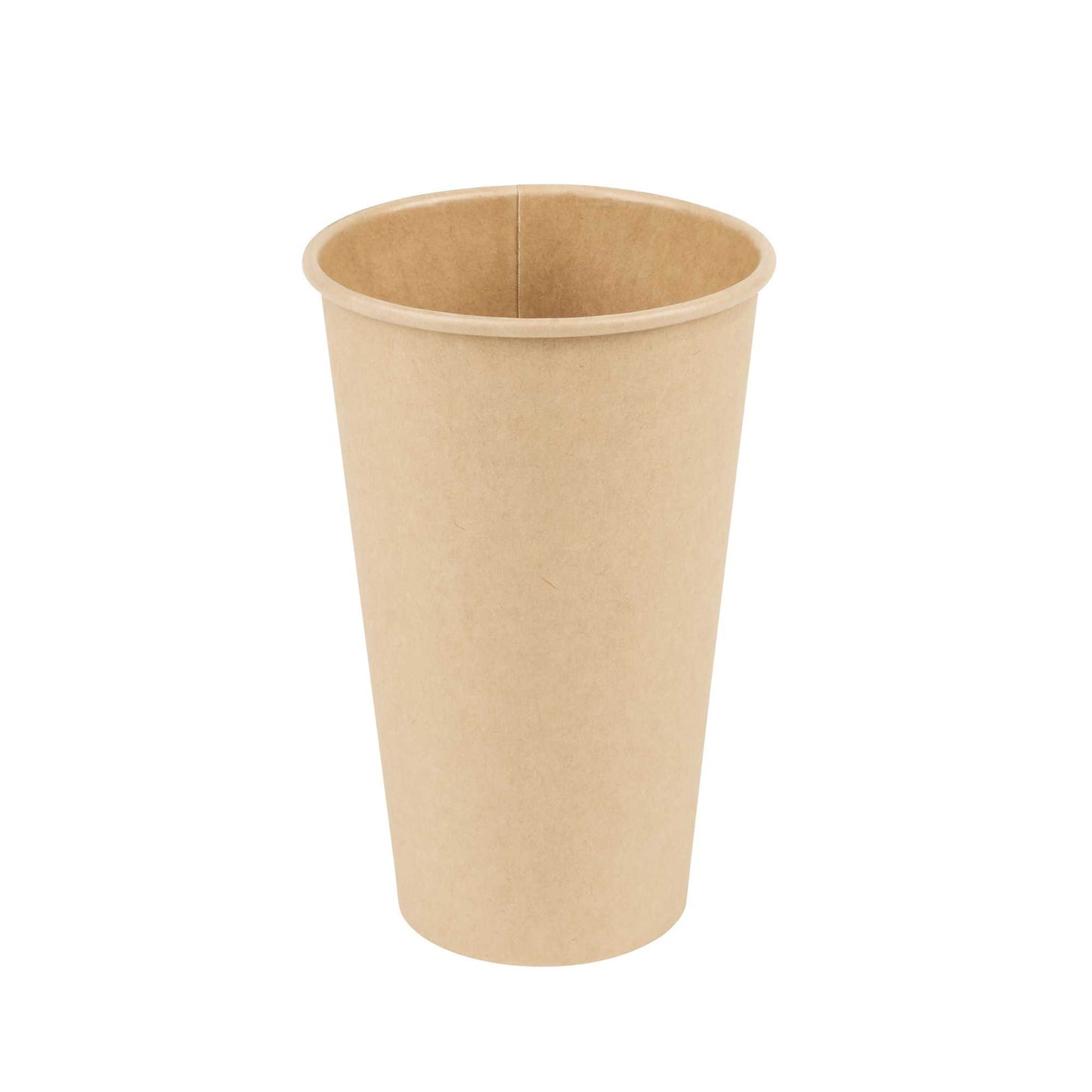 Restpresso 16 oz Natural Paper Unbleached Coffee Cup - Single Wall - 3 1/2" x 3 1/2" x 5 1/2" - 50 count box