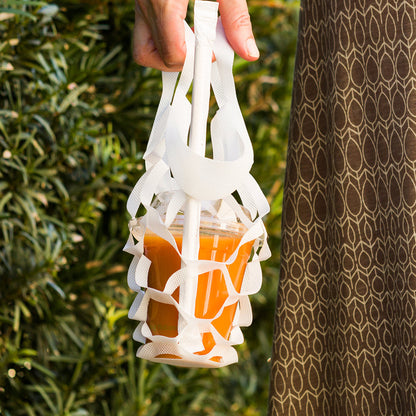 Bag Tek White Small Net Take Out Bag - 7 3/4" x 7 3/4" - 100 count box