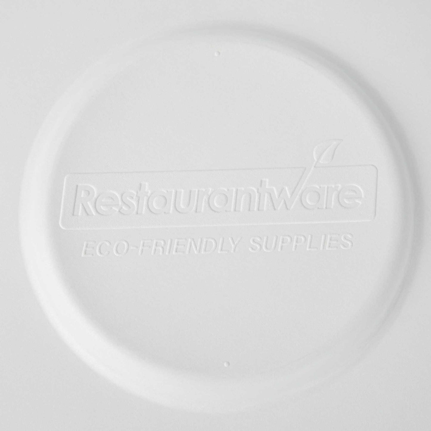 Pulp Safe No PFAS Added Square White Sugarcane / Bagasse Tray Lid - Home Compostable, Fits 16" - 100 count box