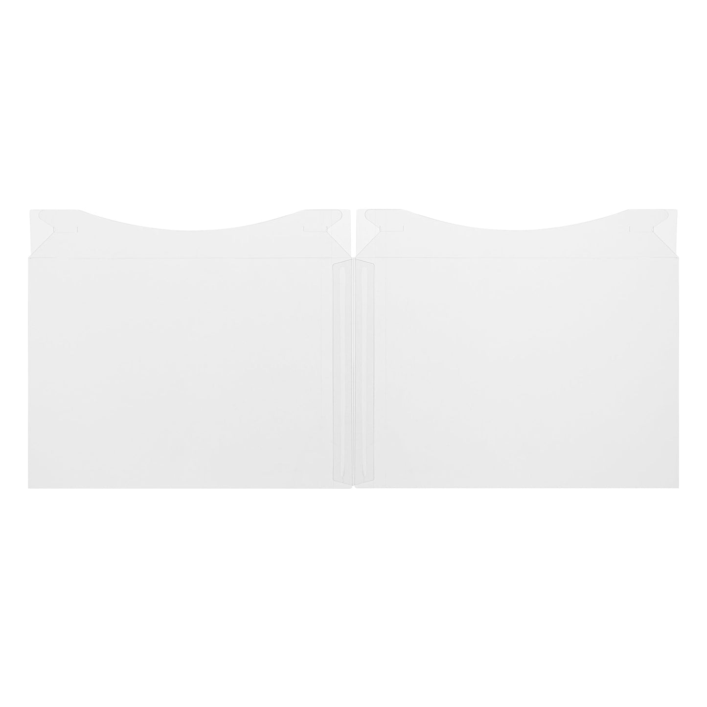 Sweet Vision Square Clear Plastic Cake Box - Blue Lid and White Base, Blue Ribbon - 8 1/2" x 8 1/2" x 6 3/4" - 10 count box