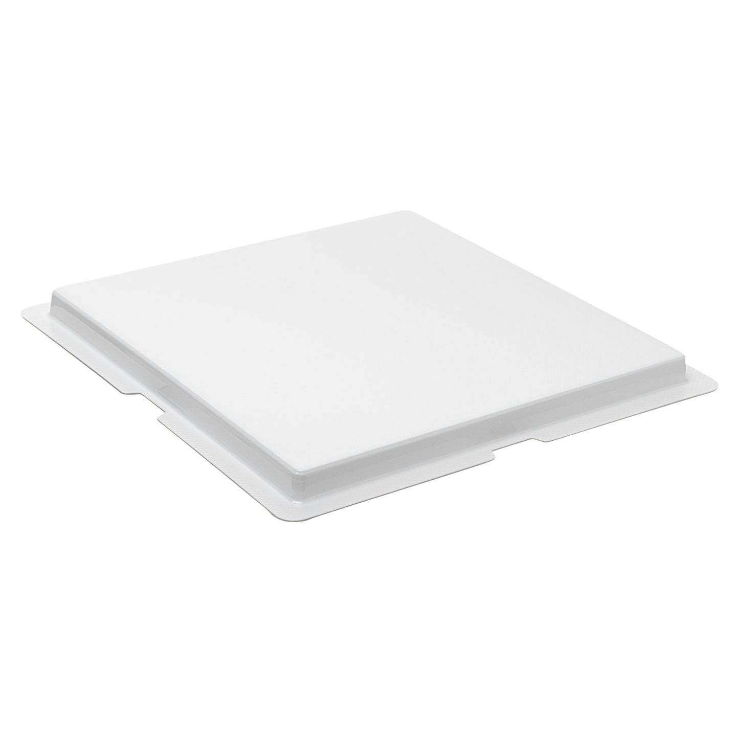 Sweet Vision Square Clear Plastic Cake Box - Blue Lid and White Base, Blue Ribbon - 8 1/2" x 8 1/2" x 6 3/4" - 10 count box