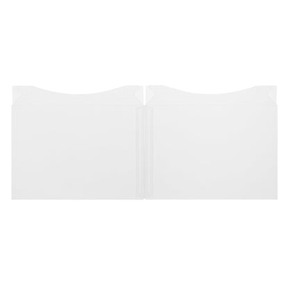 Sweet Vision Square Clear Plastic Cake Box - Red Lid and White Base, Red Ribbon - 8 1/2" x 8 1/2" x 6 3/4" - 10 count box