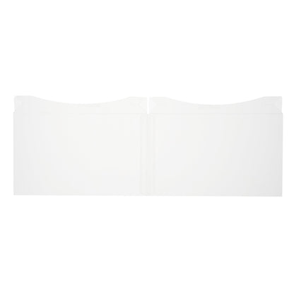 Sweet Vision Square Clear Plastic Cake Box - White Lid and White Base, Gray Ribbon - 10" x 10" x 8 1/4" - 10 count box