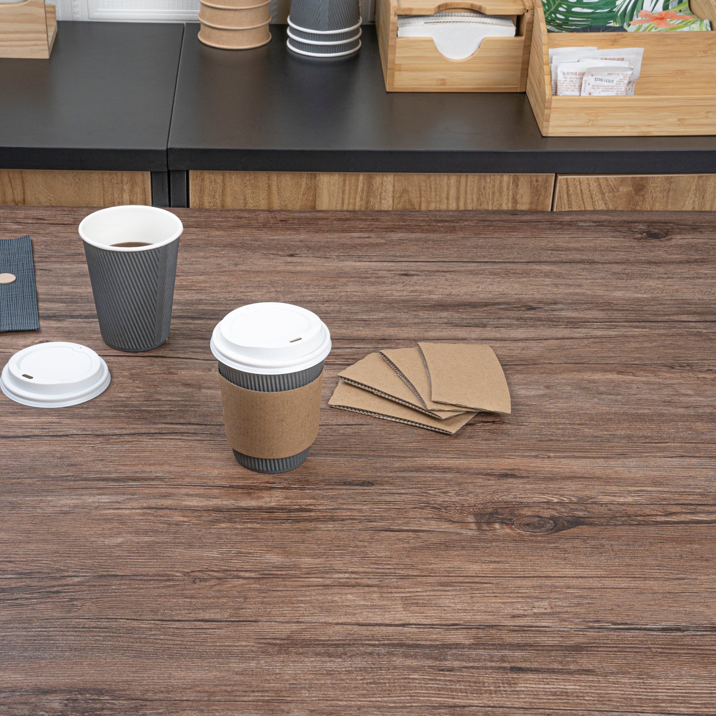 Restpresso Kraft Paper Coffee Cup Sleeve - Fits 12 / 16 / 20 oz Cups - 1000 count box
