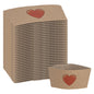 Restpresso Kraft Paper Heart Emoji Coffee Cup Sleeve - Fits 12 / 16 / 20 oz Cups - 1000 count box