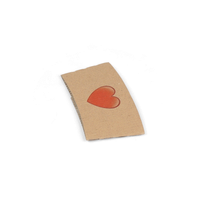 Restpresso Kraft Paper Heart Emoji Coffee Cup Sleeve - Fits 12 / 16 / 20 oz Cups - 1000 count box