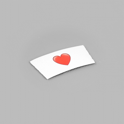 Restpresso White Paper Heart Emoji Coffee Cup Sleeve - Fits 12 / 16 / 20 oz Cups - 1000 count box