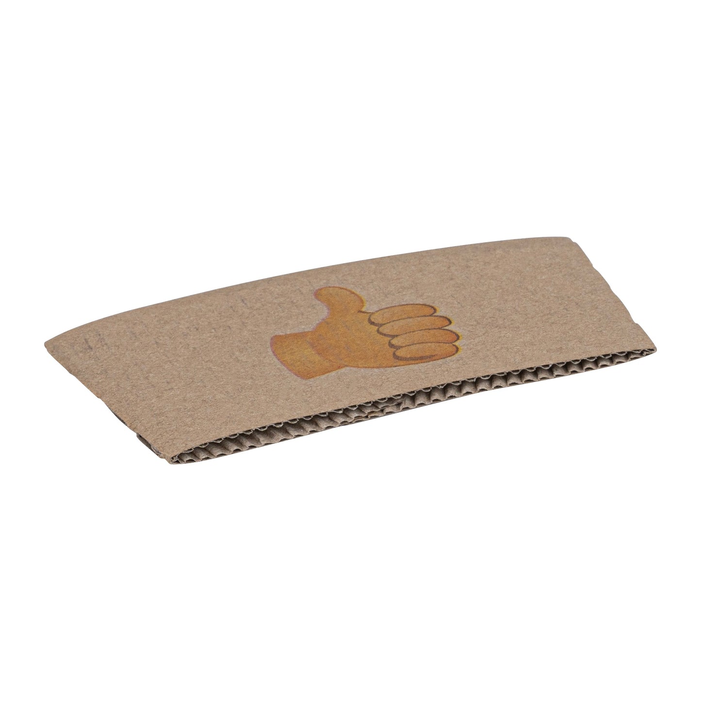 Restpresso Kraft Paper Thumbs Up Emoji Coffee Cup Sleeve - Fits 12 / 16 / 20 oz Cups - 1000 count box