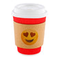 Restpresso Kraft Paper Heart Eyes Emoji Coffee Cup Sleeve - Fits 12 / 16 / 20 oz Cups - 50 count box