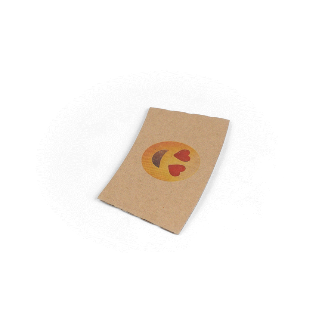 Restpresso Kraft Paper Heart Eyes Emoji Coffee Cup Sleeve - Fits 12 / 16 / 20 oz Cups - 1000 count box