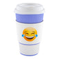 Restpresso White Paper Crying Laughing Emoji Coffee Cup Sleeve - Fits 12 / 16 / 20 oz Cups - 50 count box