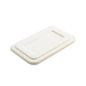 Pulp Tek Rectangle White Sugarcane / Bagasse Lid - Fits 2-Compartment Take Out Container - 9 1/4" x 5 3/4" x 1/2" - 100 count box