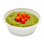 Pulp Tek 9 oz Round White Sugarcane / Bagasse Take Out Bowl - 4 1/2" x 4 1/2" x 1 3/4" - 100 count box