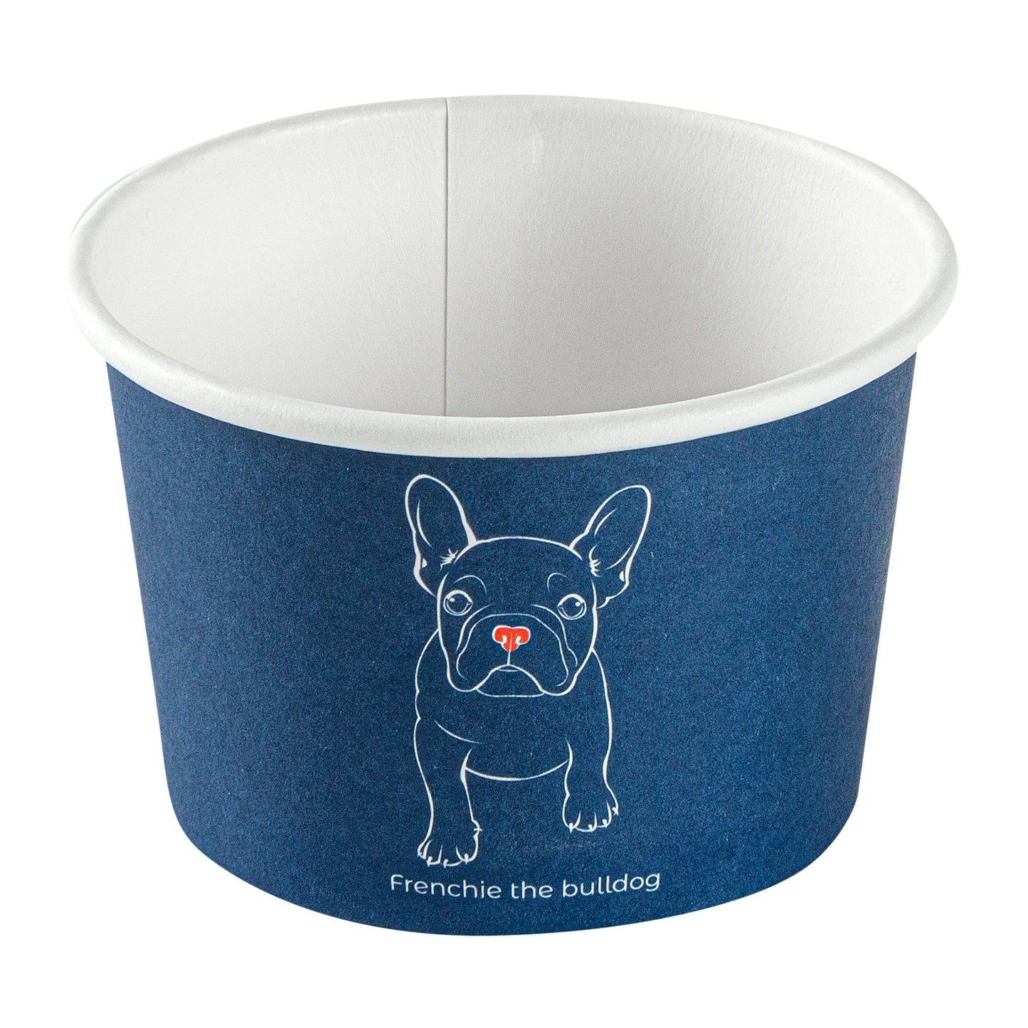 Coppetta 4 oz Round Frenchie Paper To Go Cup - 3" x 3" x 2 1/2" - 50 count box