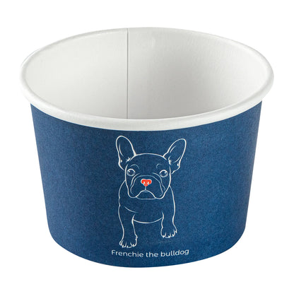 Coppetta 4 oz Round Frenchie Paper To Go Cup - 3" x 3" x 2 1/2" - 50 count box