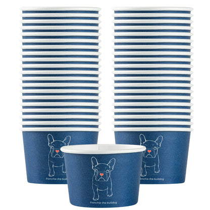 Coppetta 4 oz Round Frenchie Paper To Go Cup - 3" x 3" x 2 1/2" - 50 count box