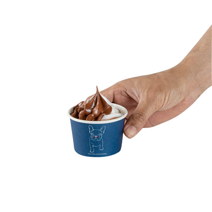 Coppetta 4 oz Round Frenchie Paper To Go Cup - 3" x 3" x 2 1/2" - 50 count box