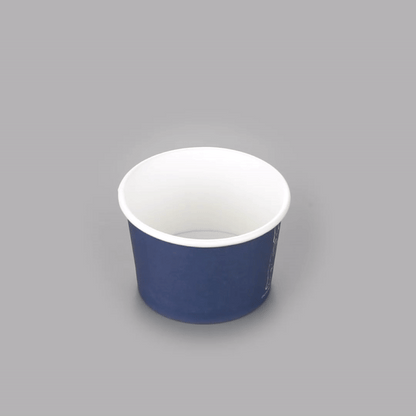 Coppetta 4 oz Round Frenchie Paper To Go Cup - 3" x 3" x 2 1/2" - 50 count box
