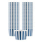 Coppetta 4 oz Round Blue and White Stripe Paper To Go Cup - 3" x 3" x 2 1/2" - 50 count box