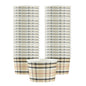Coppetta 4 oz Round Plaid Paper To Go Cup - 3" x 3" x 2 1/2" - 50 count box