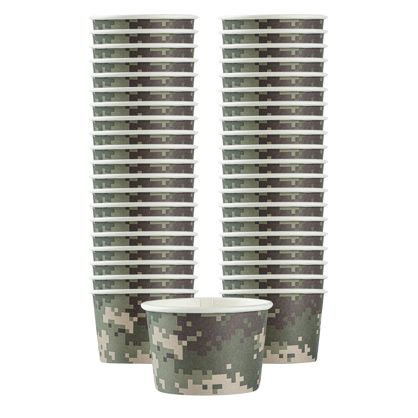 Coppetta 4 oz Round Camouflage Paper To Go Cup - 3" x 3" x 2 1/2" - 200 count box