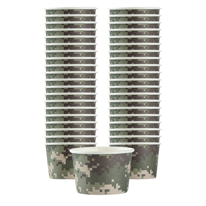 Coppetta 4 oz Round Camouflage Paper To Go Cup - 3" x 3" x 2 1/2" - 50 count box